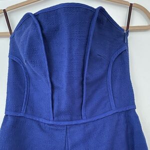 Comptoir Des Cotonniers Strapless Royal Blue Dress